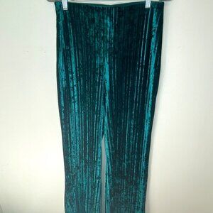 Rachel Zoe - Velvet-feel, Cozy, Jewel/Emerald Green, Stretch Waist Pants- Size M